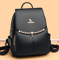 Nicolle Leather Backpack with Pearl Charm (Single Item)